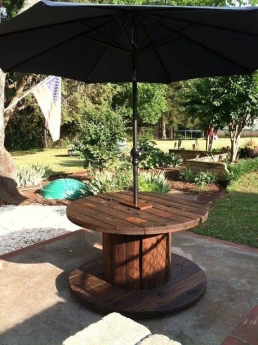Creative Use of Recycled Pallet Cable Spools Creative Use of Recycled Pallet Cable Spools