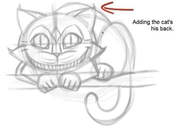 How to draw the Cheshire Cat How to draw the Cheshire Cat