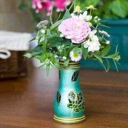 Beautiful Vase Made from Glass Bottle