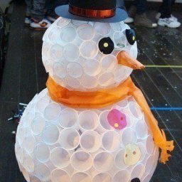 Plastic Сup Snowman