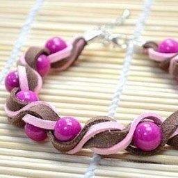 Twisted Suede Cord Bracelet DIY with Beads