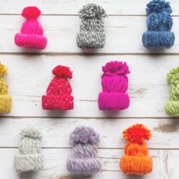 Mini Yarn Hats Ornaments