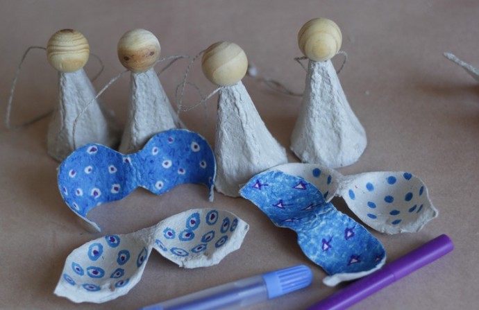Easy DIY Egg Carton Angel Easy DIY Egg Carton Angel