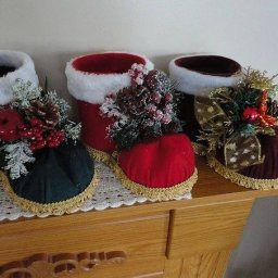 DIY Plastic Bottle Santa Boots Holder Tutorial