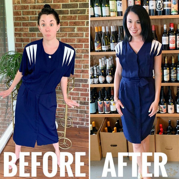 Woman Transforms Thrift-Store Clothes For $1 Into Elegant OutfitsArtist Woman Transforms Thrift-Store Clothes For $1 Into Elegant OutfitsArtist
