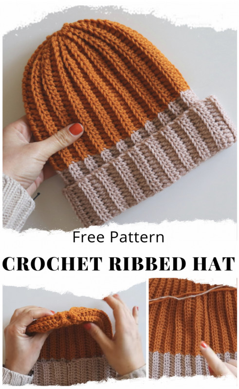 Crochet Ribbed Hat For Fall