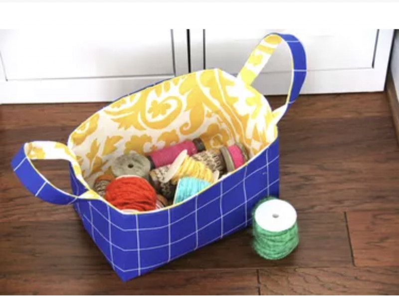How to Make a Reversible Fabric Storage Basket