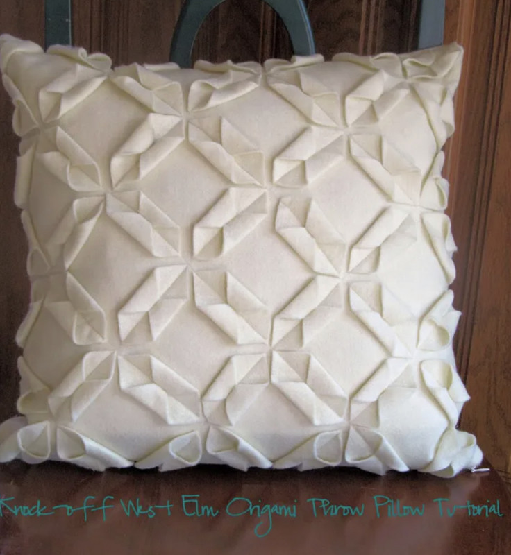 West Elm Origami Throw Pillow Knock-off