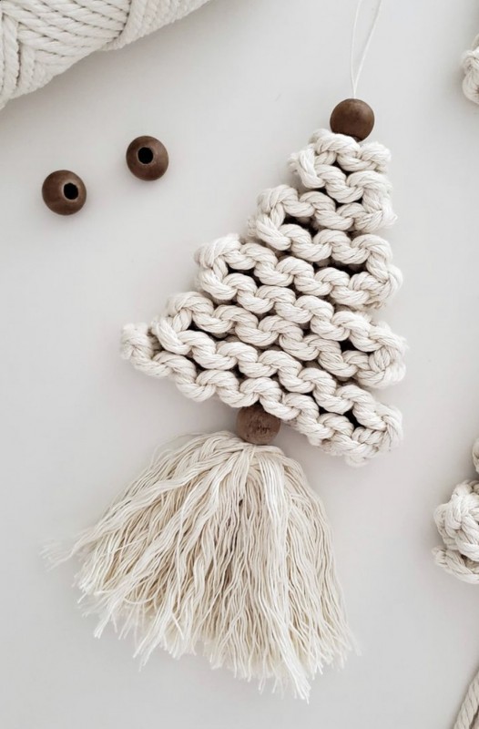 Macrame Christmas Tree Ornament