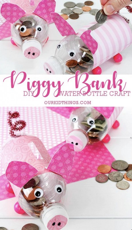 DIY Water Bottle Piggy Banks